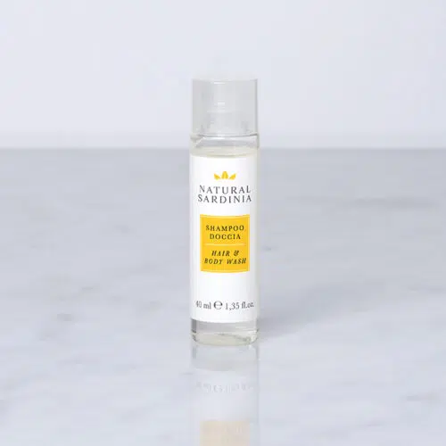 natural sardinia doccia shampoo hotel flacone 40 ml